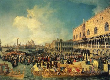 réception de l ambassadeur impérial au palais de Chiene 1729 Canaletto Peinture à l'huile